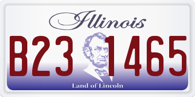 IL license plate B231465