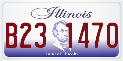 IL license plate B231470