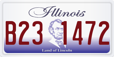 IL license plate B231472