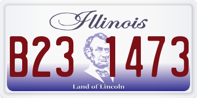 IL license plate B231473