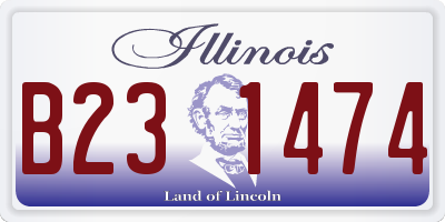 IL license plate B231474