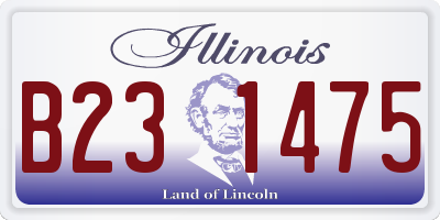 IL license plate B231475