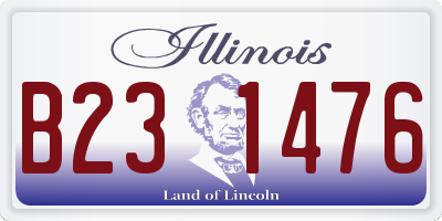 IL license plate B231476