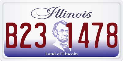 IL license plate B231478