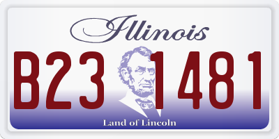 IL license plate B231481