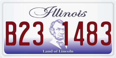 IL license plate B231483