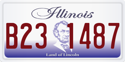 IL license plate B231487