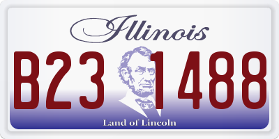 IL license plate B231488