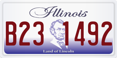 IL license plate B231492