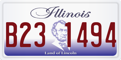 IL license plate B231494