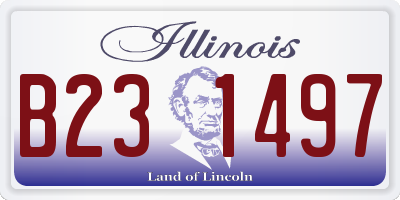 IL license plate B231497