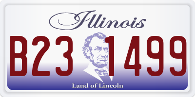 IL license plate B231499