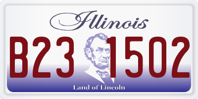 IL license plate B231502