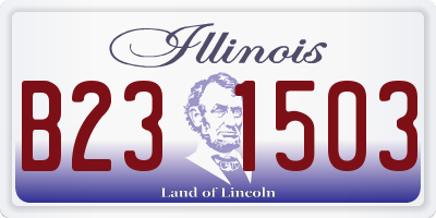 IL license plate B231503