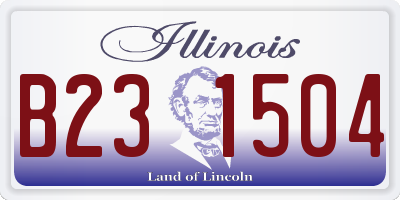 IL license plate B231504