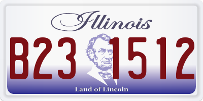 IL license plate B231512