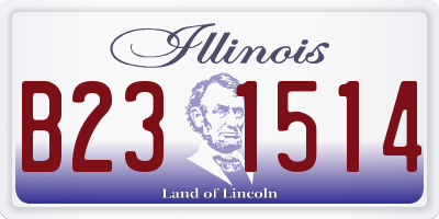 IL license plate B231514