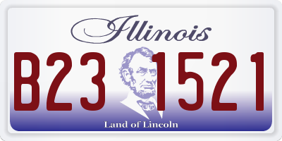 IL license plate B231521