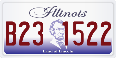 IL license plate B231522