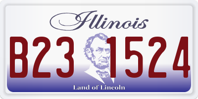 IL license plate B231524