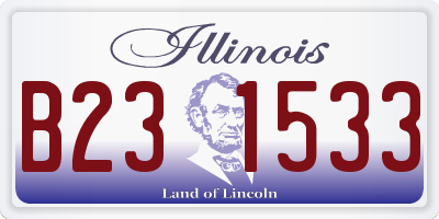 IL license plate B231533