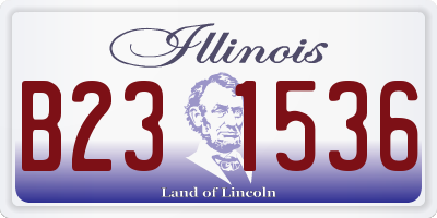 IL license plate B231536