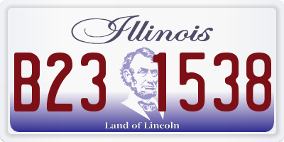 IL license plate B231538