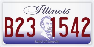 IL license plate B231542