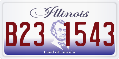 IL license plate B231543