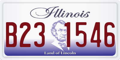 IL license plate B231546