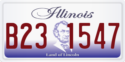 IL license plate B231547
