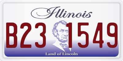 IL license plate B231549