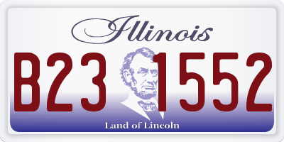 IL license plate B231552