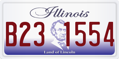 IL license plate B231554