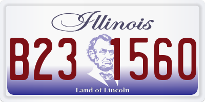 IL license plate B231560