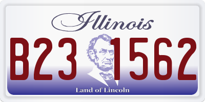 IL license plate B231562