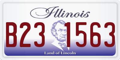 IL license plate B231563