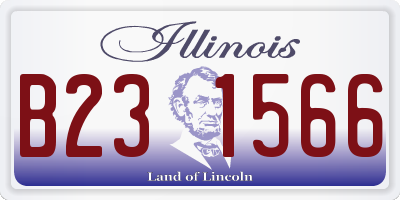 IL license plate B231566