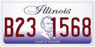IL license plate B231568