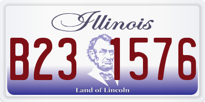 IL license plate B231576