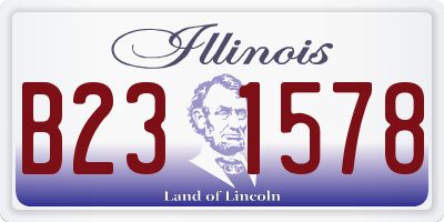 IL license plate B231578