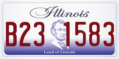 IL license plate B231583