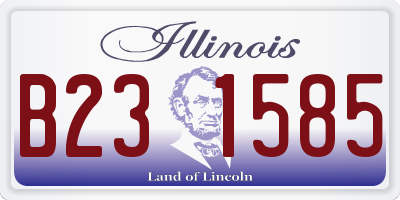 IL license plate B231585