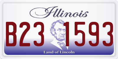IL license plate B231593