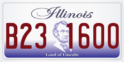 IL license plate B231600