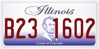 IL license plate B231602