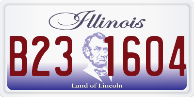 IL license plate B231604