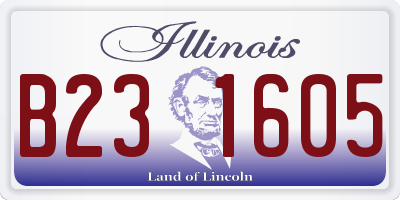 IL license plate B231605
