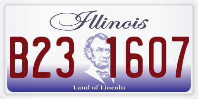 IL license plate B231607