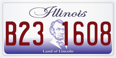 IL license plate B231608
